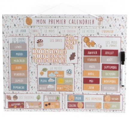 Calendrier magnétique Champignon - Amadeus Les Petits